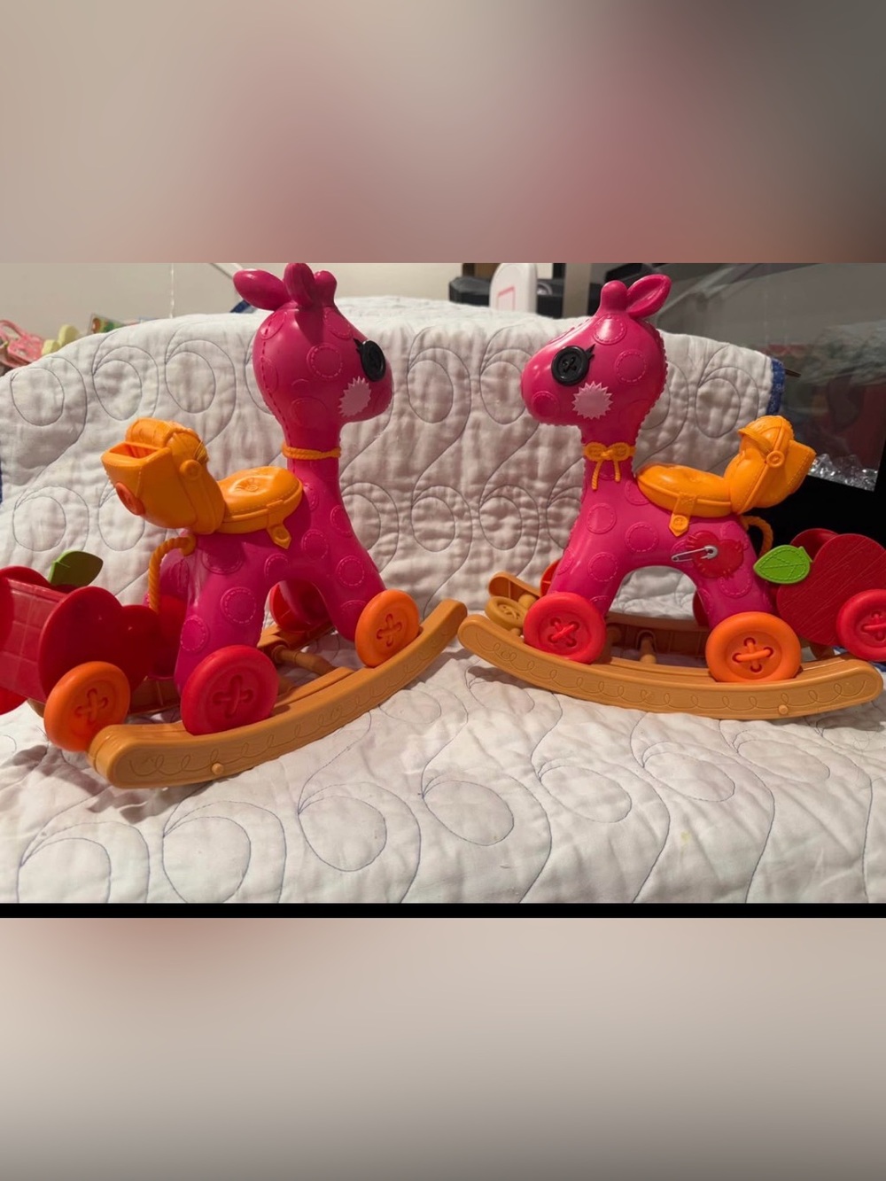 ✨ Lalaloopsy Pink Rocking Horse with Apple Stroller – 2-in-1 Toy